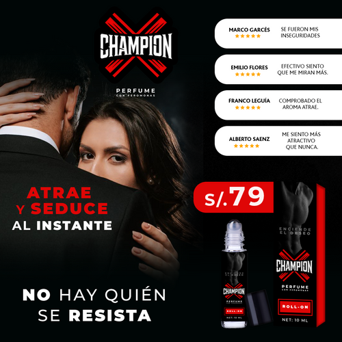 CHAMPION™ - PERFUME CON FEROMONAS 100% EFECTIVO